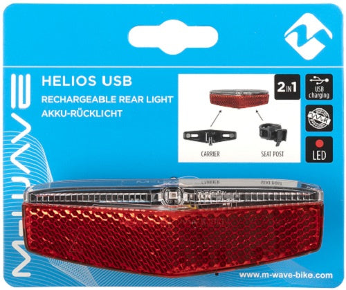 achterlicht Helios USB accu LED rood