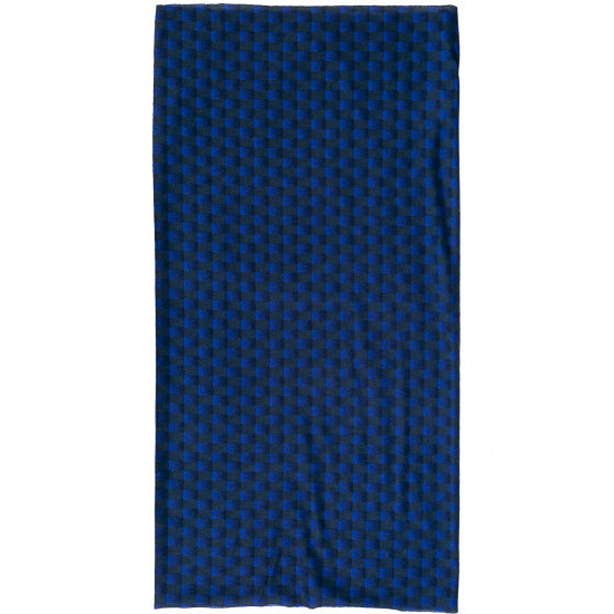 bandana/balaclava 48 x 24 cm gestipt zwart/blauw