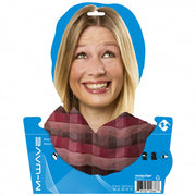 bandana/balaclava 48 x 24 cm geruit zwart/bruin