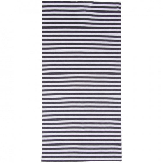 bandana/balaclava 48 x 24 cm gestreept zwart/wit