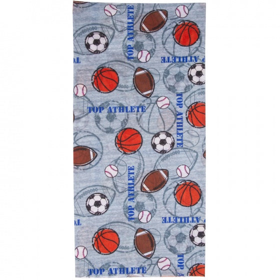 bandana/balaclava 48 x 24 cm Top Athlete grijs