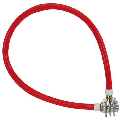Kabelslot cijfercombinatie 500 x 12 mm rood