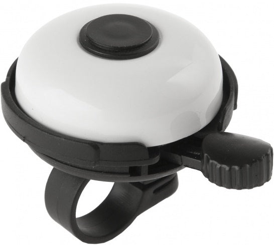 fietsbel 53 mm aluminium zwart/wit