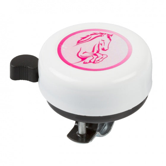 fietsbel Trill-Mix - paard junior staal 54 mm wit