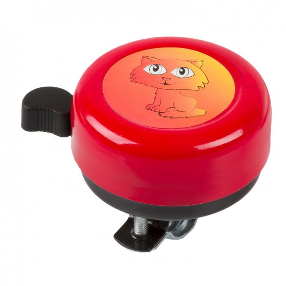 fietsbel Trill-Mix - poes junior staal 54 mm rood