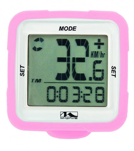 Fietscomputer XIV Silicon 14 Functies Draadloos Roze