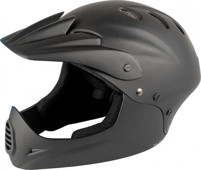fietshelm Downhill unisex ABS matzwart maat 58-61 cm/L