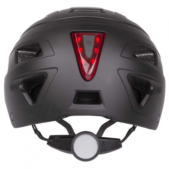 fietshelm Urban met licht ABS matzwart mt 55-58 cm