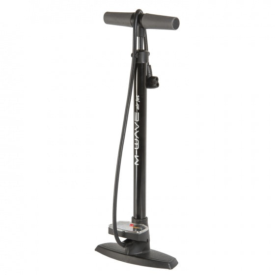 fietspomp met manometer Air Jet staal zwart