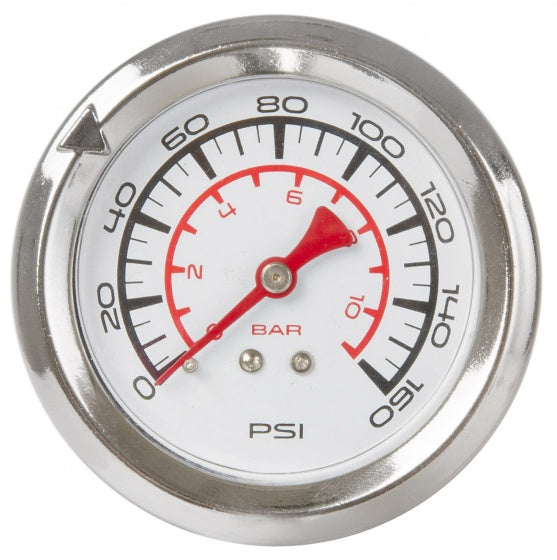 fietspomp met manometer aluminium 61 cm zilver