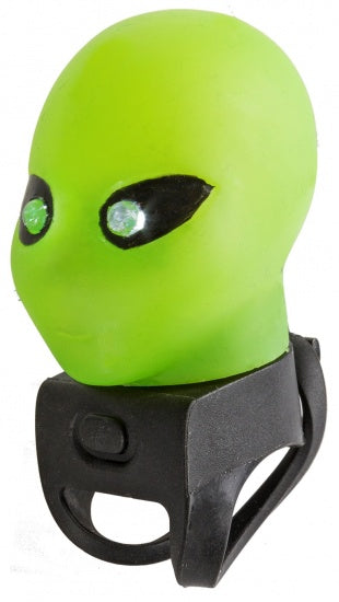 Fietstoeter Alien met LED licht groen