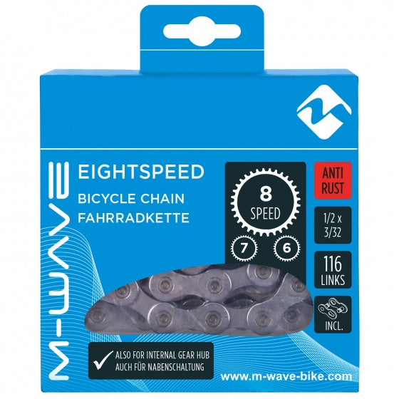 ketting 1/2 x 3/32 116 schakels 8 speed zilver