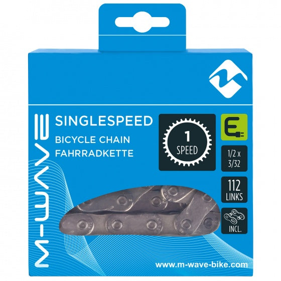 ketting e-bike 1/2 x 3/32 inch 112 schakels 1S zilver