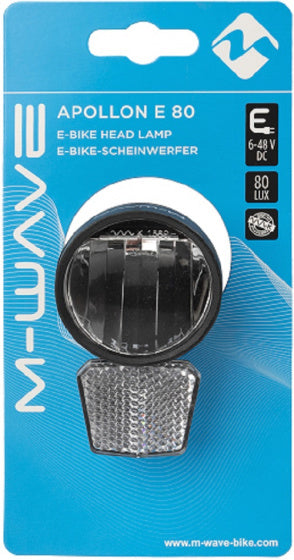 koplamp Apollon E 100 E-Bike LED aluminium zwart