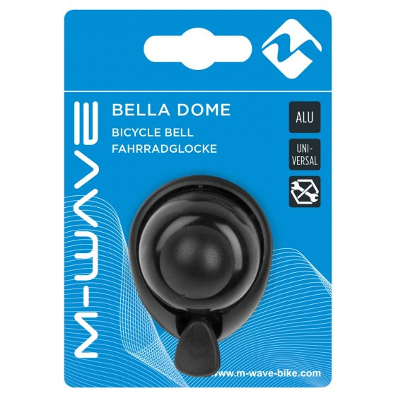 mini-fietsbel 34 mm aluminium zwart