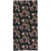 nekwarmer Circles polyester zwart/roze one-size