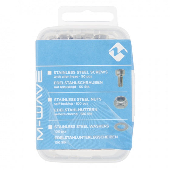 onderlegring M5 RVS zilver set 100 stuks