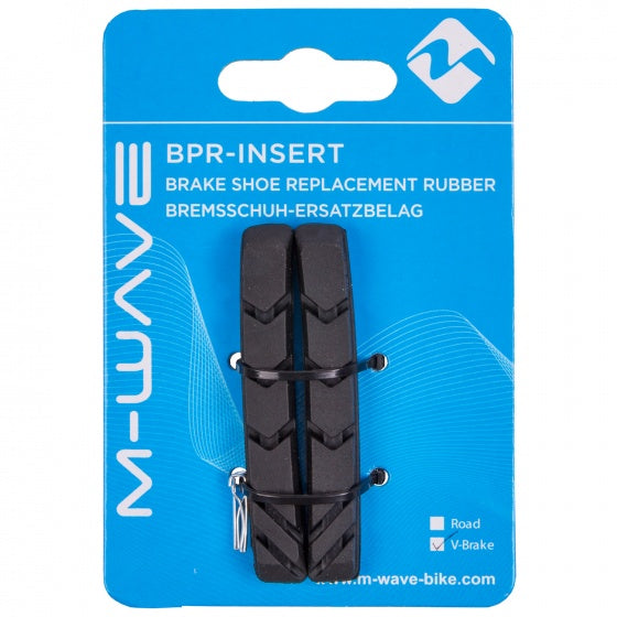 remblokrubbers V-brake 72 mm zwart