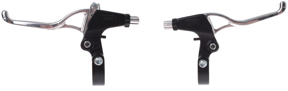 remgrepen set V-brake/cantilever 3-vinger zwart/zilver