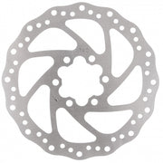 remschijf 140 mm 6 gaats RVS zilver