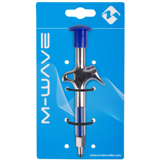 vetspuit Grease Gun 17 x 2 cm aluminium zilver/blauw