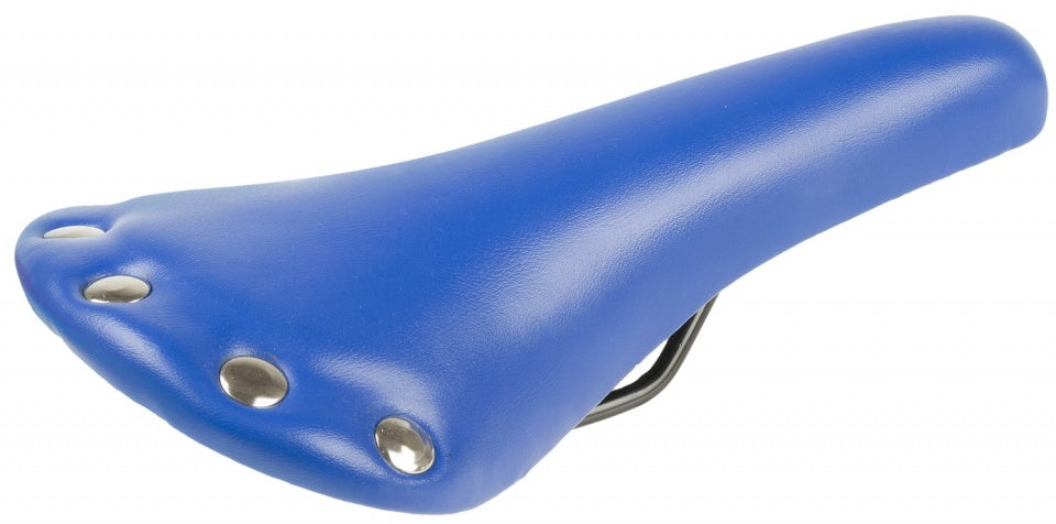 zadel racefiets 278 x 153 mm imitatieleer blauw