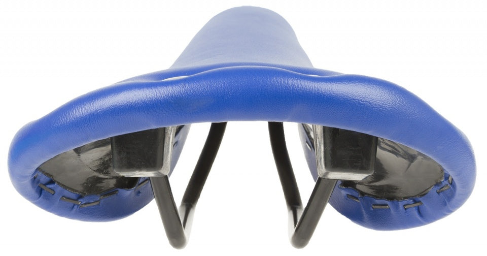 zadel racefiets 278 x 153 mm imitatieleer blauw