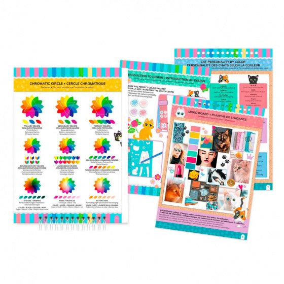 kleur- en schetsboek Fashion Design - Pretty Kitty
