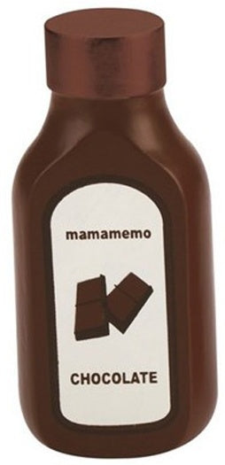fles chocoladesaus hout 10 cm bruin
