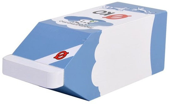 pak volle melk hout 12 cm blauw