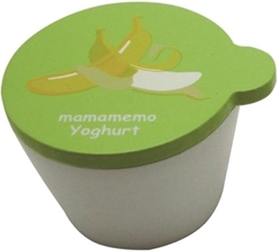 bakje bananenyoghurt hout 4 cm wit/groen