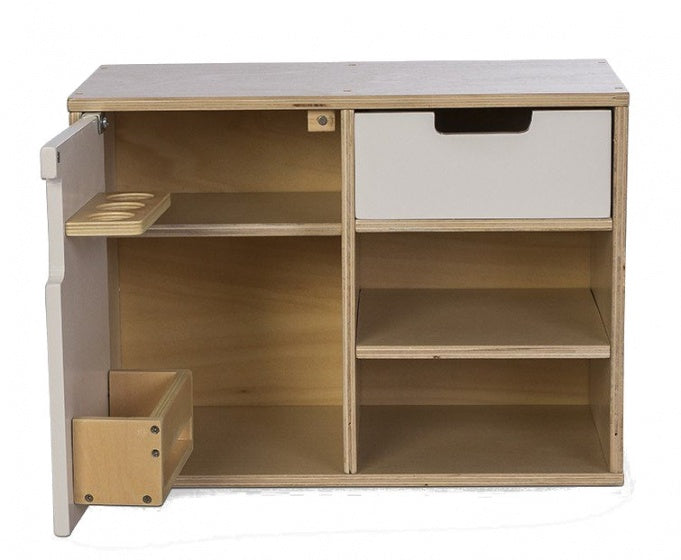 houten keukenkastje met koelkast 36 cm