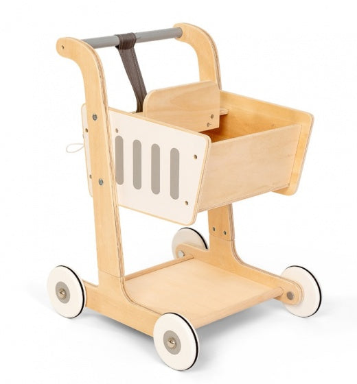 Winkelwagen met kinderzitje hout 51 x 38 x 35 cm