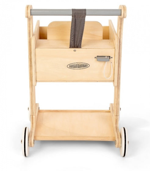 Winkelwagen met kinderzitje hout 51 x 38 x 35 cm