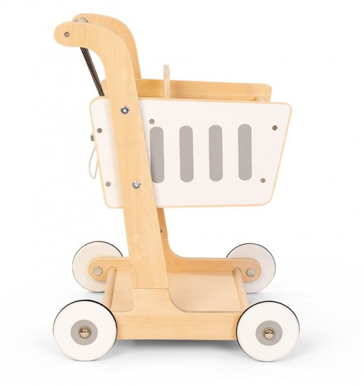 Winkelwagen met kinderzitje hout 51 x 38 x 35 cm