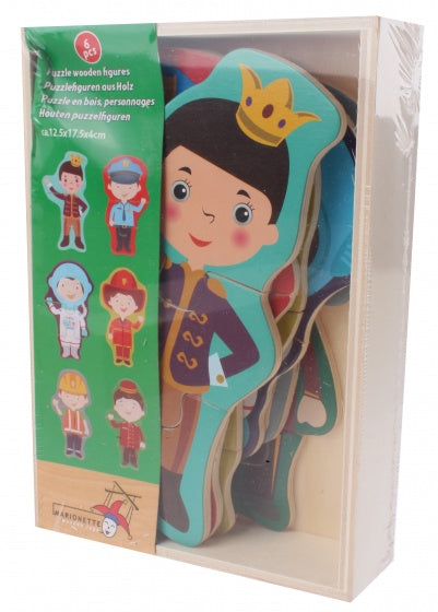 houten vormenpuzzel Beroepen 6 stuks