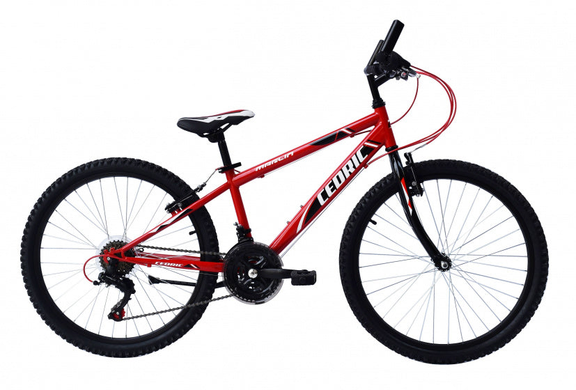 Cedric 24 Inch 28 cm Jongens 18V V-Brakes Rood