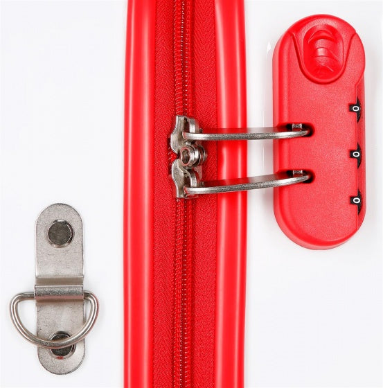 happy time ride-on koffer lieveheersbeestje 34 liter wit/rood