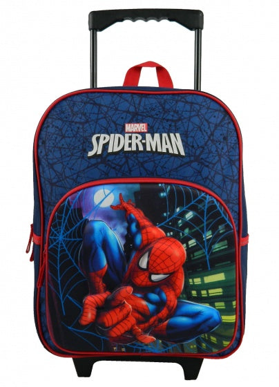 trolley-rugzak Spider-Man jongens 8 liter donkerblauw