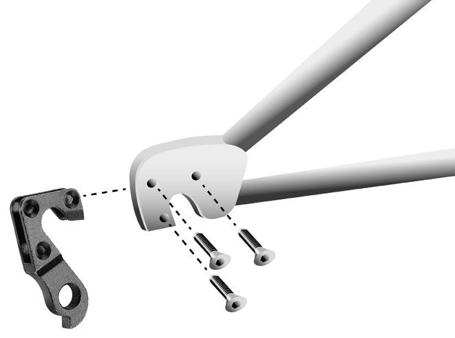 derailleurhanger GH-107 donkergrijs
