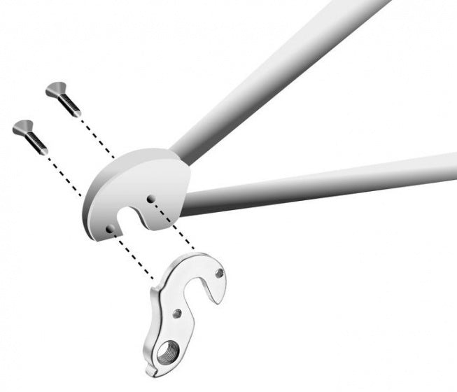 derailleurhanger GH-115 aluminium zilver