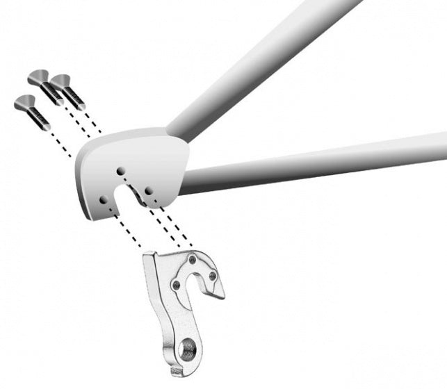 derailleurhanger GH-168 zilver