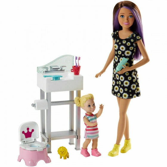 speelset Barbie Babysitter 14-delig
