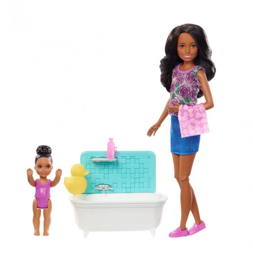 speelset Barbie Babysitter 4-delig
