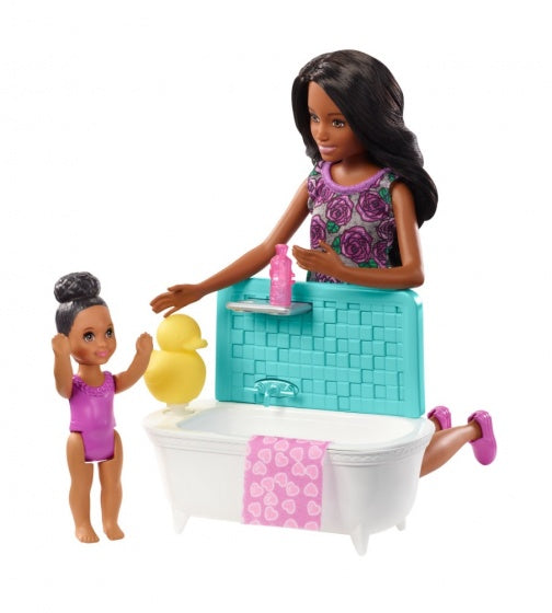 speelset Barbie Babysitter 4-delig