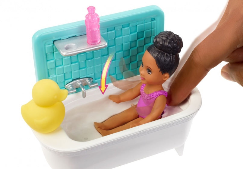 speelset Barbie Babysitter 4-delig