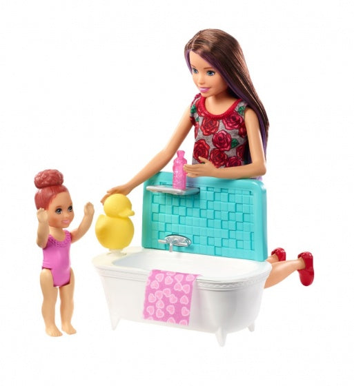speelset Barbie Babysitter 4-delig licht