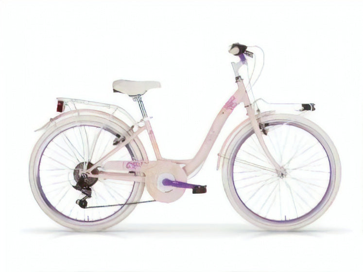 Fleur 24 Inch 34 cm Meisjes 6V V-Brakes Roze/Paars