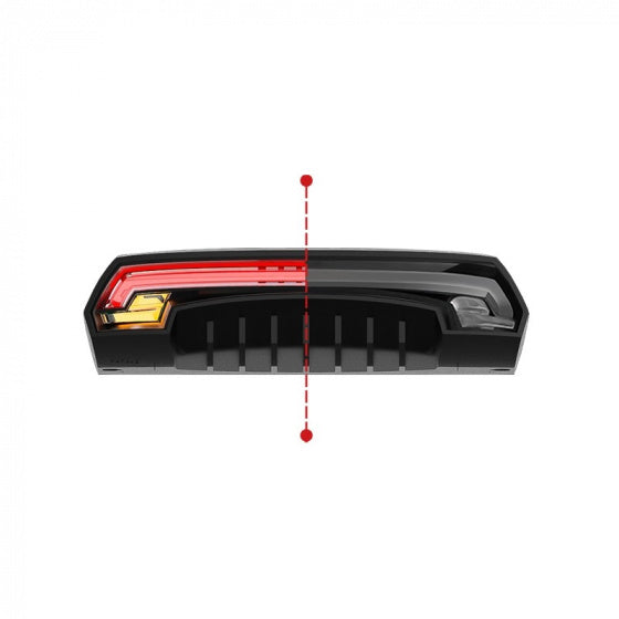 achterlicht met afstandsbediening en laser USB 2-delig
