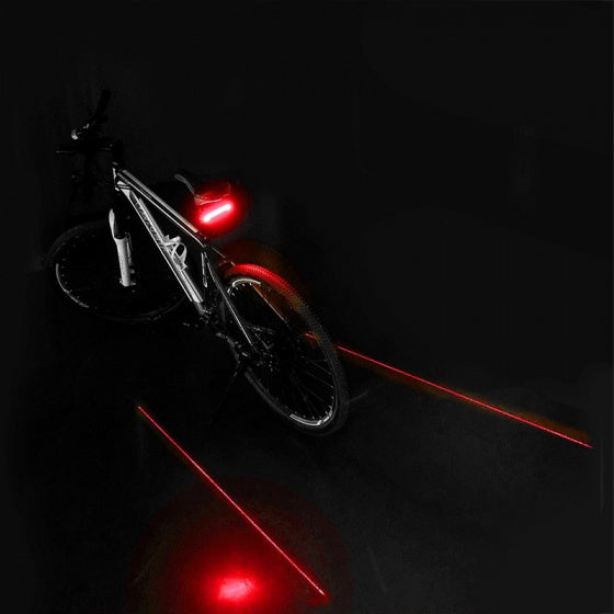 achterlicht met afstandsbediening en laser USB 2-delig
